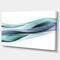 Designart - Fractal Lines Grey Blue - Abstract Canvas art print